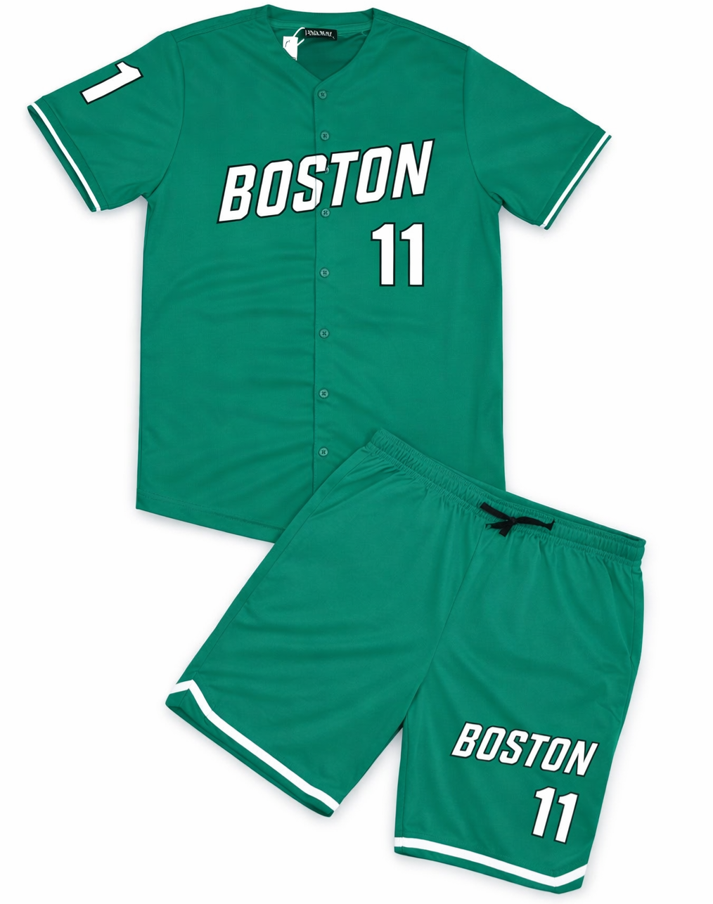 Completino BOSTON verde-bianco