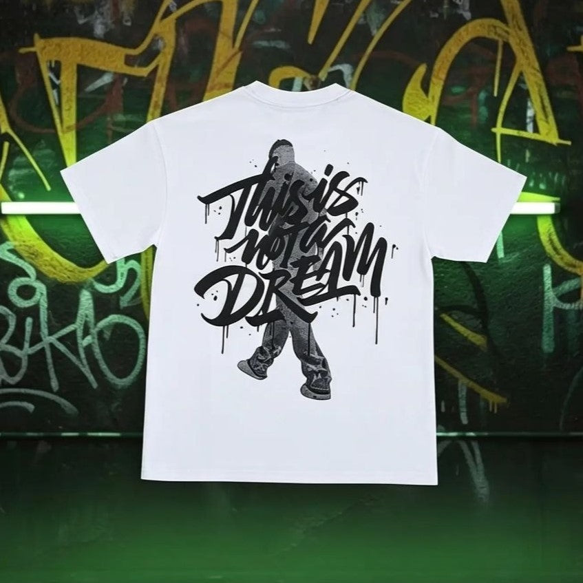 T-shirt THIS IS NOT A DREAM bianca