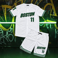 Completino BOSTON bianco-verde