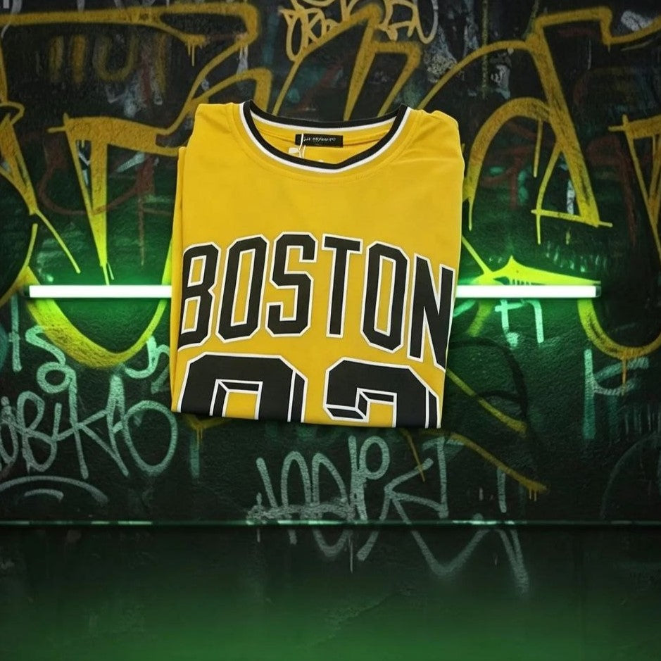 T-Shirt BOSTON giallo-nero